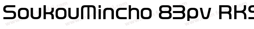 SoukouMincho 83pv RKSJ H 字体转换